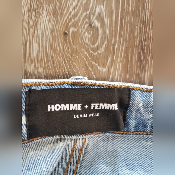 HOMME+FEMME TWILIGHT DENIM SPOT WASHED BLUE SIZE 32 - Picture 6 of 13